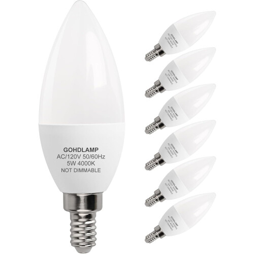 Λαμπτήρες LED JINYUN-E12, Ισοδύναμοι με 60W, Λαμπτήρες Κηροπήγιου B11 5W χωρίς ρύθμιση 1