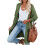 Gilet long vert, léger et ample, grande taille, uni, décontracté, en maille. 6