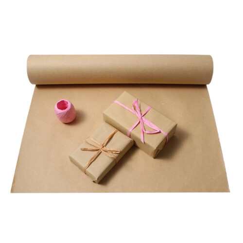 Kraft Paper Roll Brown Recycled 17"x400" 2 Rolls 1