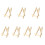 7Pièces Chevalets En Bambou Beige Pour Photos Tableaux 4