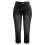 Γυναικείο παντελόνι Capri Jeans με ίσια γραμμή, ελαστικό τζιν, μαύρο 5