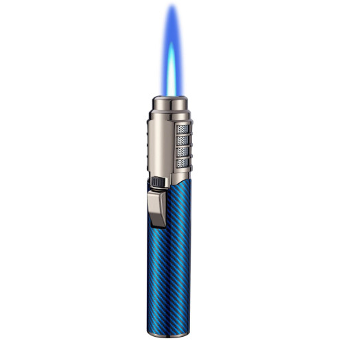 Windproof Torch Lighter, Adjustable Refillable Butane Jet Lighter for Camping, BBQ, Kitchen – Compatible with standard butane 1