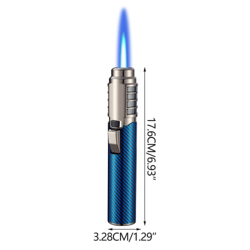 Windproof Torch Lighter, Adjustable Refillable Butane Jet Lighter for Camping, BBQ, Kitchen – Compatible with standard butane 2