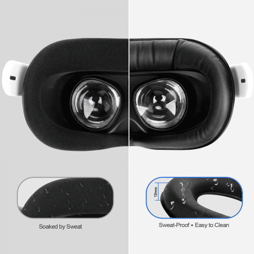 Comhéadan aghaidhe Oculus Quest2 le ceap cúr PU atá frith-allas 2