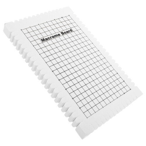 2Pièces Planche À Nœuds Macramé Blanche En Mousse Avec Grille Claire 2