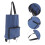 OUNONA Multi Functional Dark Blue Shopping Trolley Bag with Wheels Foldable Design 7