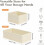 Beige Fabric Drawer Organisers – 6-Piece Set, Foldable & 2