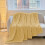 Polyester Blanket Yellow Jacquard Waffle 100x150cm 5