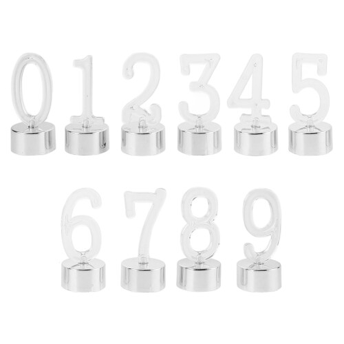 Conjunto de 10 velas de LED sem chama prateadas 2