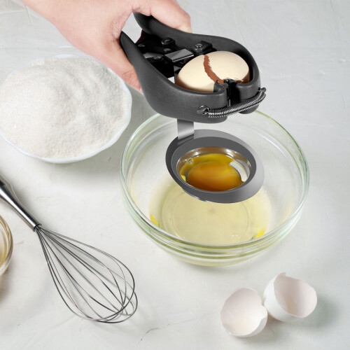 Eierknacker, Eieröffner, Eiertrenner aus Edelstahl 304 mit ergonomischem Griff 2