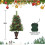 Mini Artificial Christmas Tree with LED Lights 3ft 7
