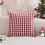 Red Plaid Christmas Pillow Cover 45x45cm 4