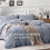 Housse de couette en coton lavé, format Queen, avec 2 taies d'oreiller 5