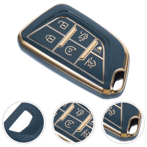 Κάλυμμα κλειδιού αυτοκινήτου OUNONA συμβατό με Cadillac Fob - Θήκη αντικατάστασης 2