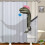 Tenda da doccia per bambini con dinosauri e ganci 5