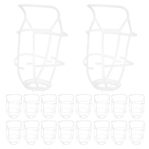100Pcs White Plastic Saline Bottle Storage Nets Hospital Use 2