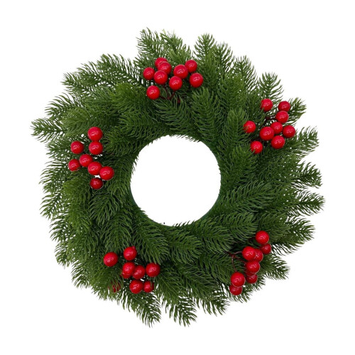 Artificial Pine Christmas Wreath 14.6 in