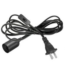 E26/E27 hanglampsnoer met schakelaar – 2,5 m zwart