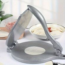 6.5" Aluminum Tortilla Press – for Flour Tortillas, Rotis, Quesadillas, Crepes, Pizza, Dumplings & Bread; Compatible with Home Kitchens