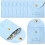 Brautjungfern-Schmuckbeutel-Set, 8-teilig, blauer Samt 2