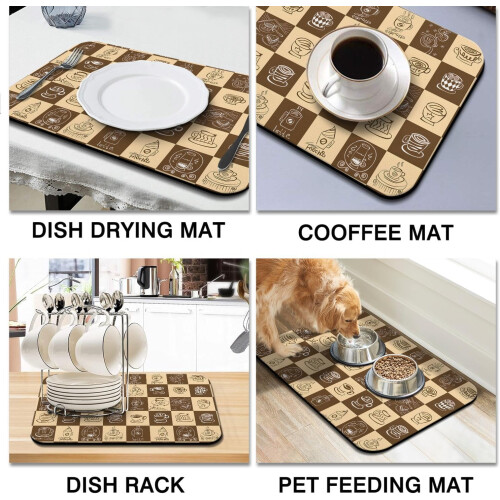 Tapis de comptoir absorbant et antidérapant 61 x 40 cm 1