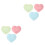 6Pcs Assorted Ceramic Pet Food Bowls Heart-Shaped for Hamster Use 3
