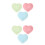 6Pcs Assorted Ceramic Pet Food Bowls Heart-Shaped for Hamster Use 5