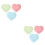 6Pcs Assorted Ceramic Pet Food Bowls Heart-Shaped for Hamster Use 6