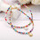 Pulsera tobillera elástica de cuentas estilo boho hecha a mano 7