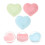 6Pcs Assorted Ceramic Pet Food Bowls Heart-Shaped for Hamster Use 8