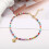 Pulsera tobillera elástica de cuentas estilo boho hecha a mano 8