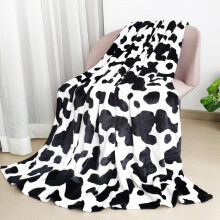 Couverture vache, couverture polaire imprimée vache pour enfants et adultes, jeté de canapé doux en peau de vache pour canapé ou lit (Vache-1,