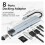 4 / 8In1USB3.0Hub για προσαρμογέα φορητού υπολογιστή, σταθμός σύνδεσης Char8Ports για 3