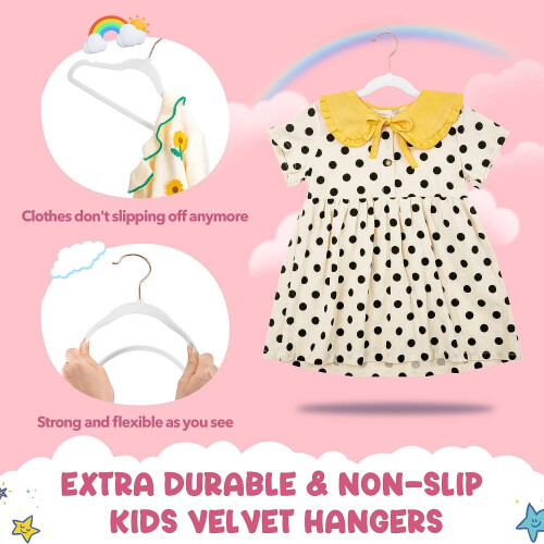 Galgar för barn i sammet, 35 cm halkfria, 60-pack 2