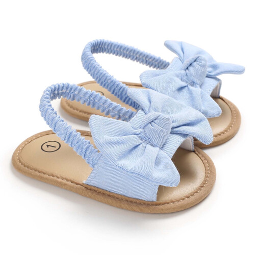 2025Παντόφλες Babies First Walkers με φιόγκο για μωρά κορίτσια, χαριτωμένα καλοκαιρινά φλατ 1