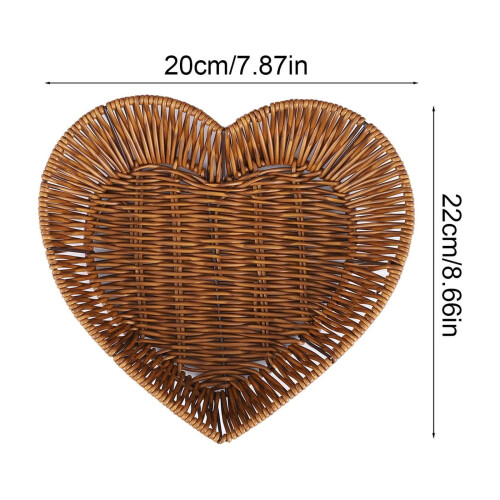 Heart-Shaped Plastic Storage Basket – Fruit, Veg, Snacks, Candy & Bread Tray – Multi-Functional Closet Organizer 2