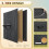 Nightstand with Fabric Storage Steel Frame Wood Top 6