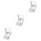 3Pcs Silver Lens Case Durable Plastic Lens Storage Container Organizer 5