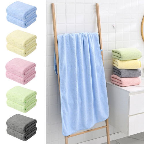 2er-Set Badetücher – Weiches Polyester, 75 x 35 cm