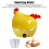 7-Egg Capacity Chicken-Shaped Egg Cooker – Cute Mini Steamer, for Eggs/Sweet Potatoes/Corn, Automatic Shut-Off 4