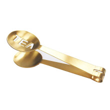 1x Soporte para bolsitas de té, dispositivo redondo de acero inoxidable, pinzas para bolsitas de té, colador D7V4