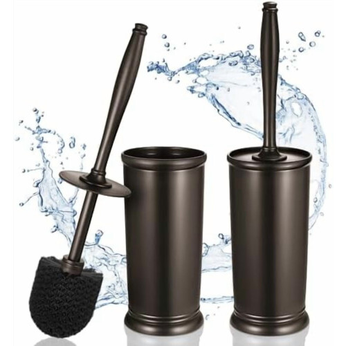 2er-Pack Toilettenbürsten-Set mit geschlossenem Halter