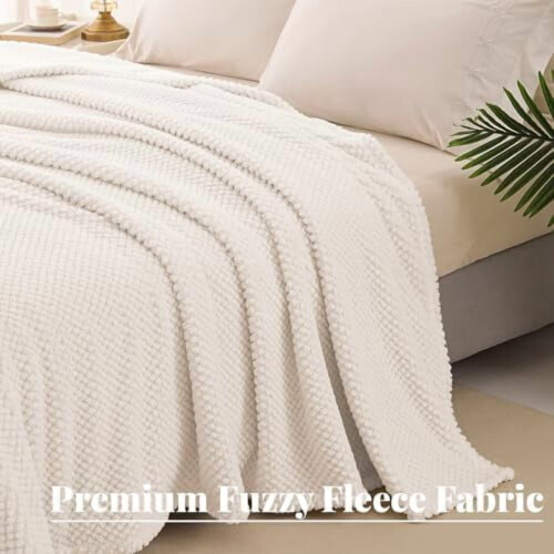 Κουβέρτα Fleece Queen Size Fuzzy για Κρεβάτι, 90x90 ίντσες αφράτες ζεστές μαλακές κουβέρτες 2