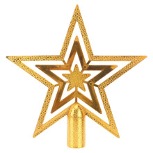 Christmas Tree Topper: Christmas Star Treetop, Gold Christmas Ornaments Decorative Tree Star 6inch Golden