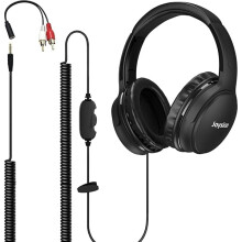 ZLC 19,5ft/6M extra langes Kabel Kopfhörer für TV/PC, Lautstärkeregelung, Spiralkabel, 3,5-mm-AUX-Anschluss, Over-Ear, geeignet für Senioren und