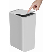 Poubelle de salle de bain fine de 10 L avec couvercle à ouverture facile, bac à déchets de 2,6 gallons pour la cuisine, la chambre, le salon et le