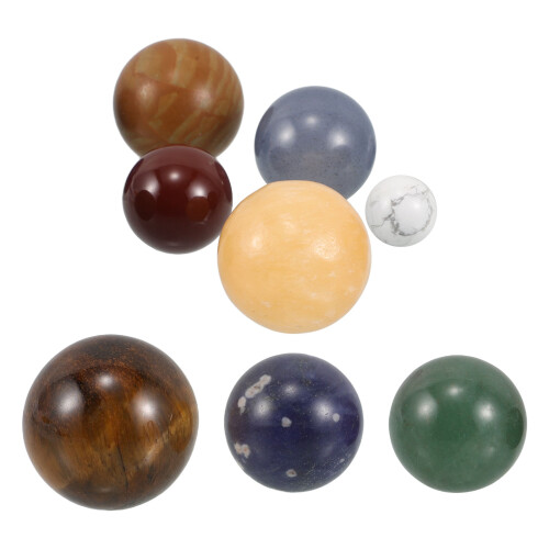 5Sets Assorted Color Stone Planet Model Solar System Toy for Education 2