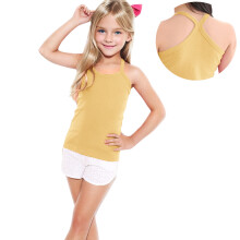 Camisetas sin mangas Wancir para niñas, top corto de cuello alto, top básico de baile para niñas y adolescentes, gimnasia, 1-12 años.