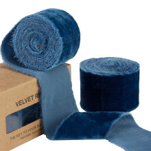 Set di 3 rotoli di nastro di velluto, largo 4 cm e lungo 9,3 metri, ideali per lavori creativi, confezioni regalo e decorazioni.