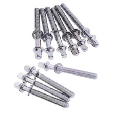 10 Stück Metall-Trommelschrauben, Befestigungsmaterial für Musikinstrumente, 5 mm x 100 mm